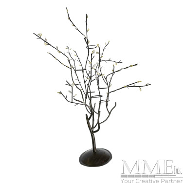 Tall Black Iron Candle Centerpiece